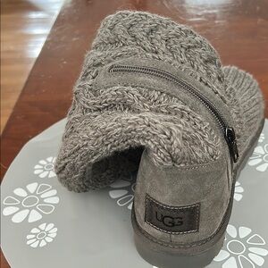 UGG Taupe Knit Boots